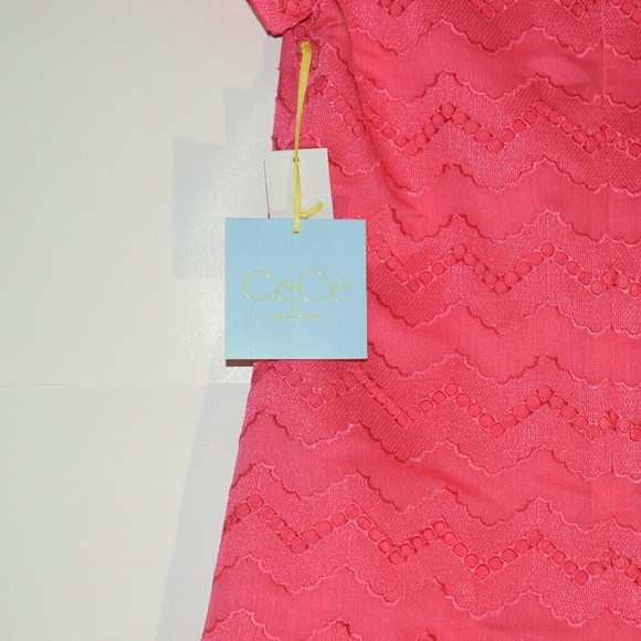 CeCe Chevron Lace Shift Dress NWT - Picture 5 of 6